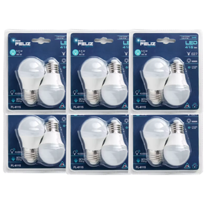 DON FELIZ Crystal LED G45 <b>Bulb</b> Redonda 5.5/7/9W Cold/White <b>Light</b> 6500K E27 Base Residential <b>Light</b> <b>Sensor</b> Control CRI 80 Pack 6 - Product Image 1
