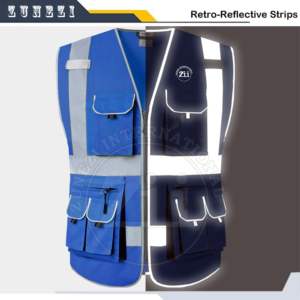 เสื้อกั๊กแจ็กเก็ตผ้าฟลีซระบายความร้อนด้วยน้ำเทคโนโลยีขั้นสูง ANSI Class 2โพลีเอสเตอร์กันน้ำมองเห็นได้สูง - Product Image 3