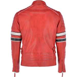 Veste de moto en cuir de mouton véritable de haute qualité pour hommes style de rue en gros coupe ajustée tissu tissé perforé Pakistan - Product Image 4