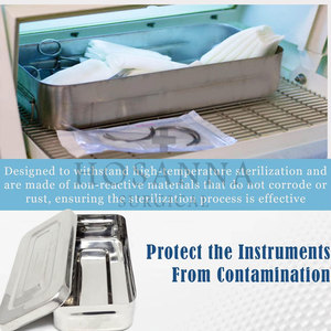 Surgical Tray Stainless Steel <b>Mesh</b> Frame <b>Basket</b> Manual Power Source Sterilization Tray for Surgical Use - Product Image 4