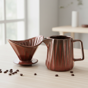 Juego de Cafetera y Gotero de Porcelana Duradera de Primera Calidad Multiusos 3461000SETL-0.4 para Amantes del Café - Product Image 5