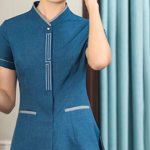 Nuevo estilo último diseño Chef uniforme Unisex alta calidad cocina Hotel restaurante Chef uniforme Color sólido - Product Image 3