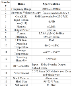 Amplificateur de puissance <span class=keywords><strong>RF</strong></span> 2,4 GHz 10W-60W, amplificateur de signal sans fil haute puissance pour l'extension de la source de signal, les tests de drones - Product Image 6