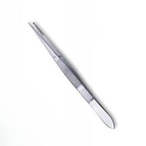 Fórceps de iris de acero inoxidable de un solo uso personalizados, 10cm, 1x2 dientes, instrumento quirúrgico para agarrar y manipular tejidos - Product Image 3