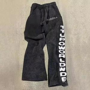 Vente en gros OEM Mid Winter Flat Front Custom Jogger Sweatpants Fleece Breathable Cotton/Bamboo Men - Product Image 4