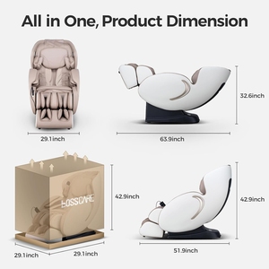 Sillón de Masaje Relajante de Estilo Moderno, Reclinable de Gravedad Cero, Masaje Shiatsu, Luces con Control por Voz, Capacidad de Peso en Pulgadas - Product Image 2