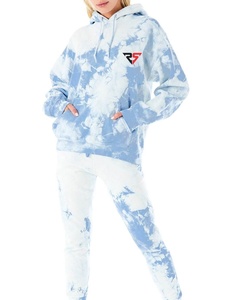 OEM servicio precio al por mayor personalizado hecho de fábrica 100% algodón elegante Top Pullover Tie Dye mujeres sudaderas con capucha - Product Image 5