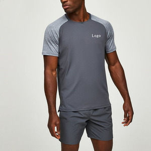 Hauts de sport à séchage rapide pour hommes ensemble de chemises et shorts de sport 2 pièces vêtements de sport à col rond vêtements de sport d'été teints en été - Product Image 5