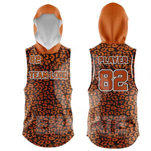 100% Polyester Fabric Sleeveless Breathable Sports Team Sublimated Printed Jerseys Sets Custom Made Team Name 7V7 <b>Football</b> - Product Image 1