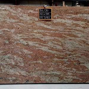 Silo grande dalle de comptoir en granit poli au design moderne brun bois de rose - Product Image 3