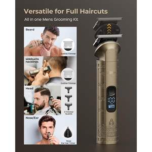 Tondeuse à Cheveux et Barbe Électrique Étanche pour Hommes, Rasoir à Lames, Sans Fil, 4 Vitesses, Alimentée par Batterie - Product Image 5