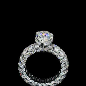 Pass Diamond Tester 925 <b>Silver</b> White Gold <b>Plated</b> VVS Moissanite Hip Hop Iced Out Wedding Party Jewelry Women's Ring - Product Image 3