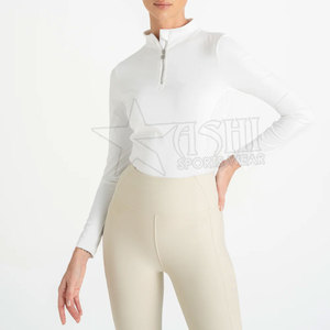 High Quality Women's Equestrian Sports Set Breathable <b>Long</b> <b>Sleeve</b> Top and Tights Stretchable <b>Base</b> <b>Layer</b> for Horse Riding - Product Image 4