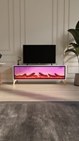 Table basse électrique en bois DOSIN avec connexion Bluetooth, design moderne et luxueux pour salon, meuble avec panneau décoratif