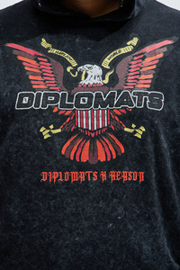 Vente en gros de sweatshirt à capuche personnalisé avec strass lavé à l'acide lourd 100% coton grande taille pour hommes nouvelle mode sweat à capuche à capuche avec clou - Product Image 3