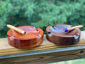 New Arrival Modern Design Square Shape Epoxy Resin & Wood <b>Ashtray</b> Joint Custom Color Logo <b>Portable</b> Indoor and Outdoor - Product Image 4