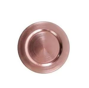 Cuivre placage ourlet conception fer métal chargeur nickelé pour la maison et le mariage vaisselle décorative et assiettes - Product Image 2