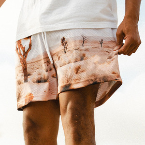 Short de sport personnalisé de haute qualité Short de basket-ball respirant vintage en maille sublimée pour homme et femme - Product Image 5