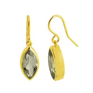 ต่างหูเงินสเตอร์ลิง925ชุบทองมาใหม่ประดับพลอยบุษราคัมสีฟ้าสไตล์คลาสสิกทันสมัยสำหรับผู้หญิงสำหรับเป็นของขวัญไปงานปาร์ตี้ - Product Image 4