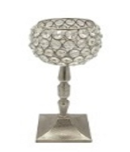 Supplier of Gold Shinning Metal <b>Crystal</b> Candle Holder Table Top Handmade Wholesale High Demanding Gold Metal <b>Crystal</b> Holder - Product Image 4