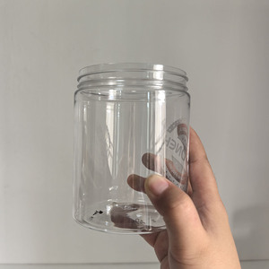 Tarro grande para mascotas de 600ml/20oz, tapas de rosca de PP negro para cocina, alimentos secos, mantequilla de maní, miel, lata vacía para galletas, almacenamiento de lápiz labial - Product Image 4