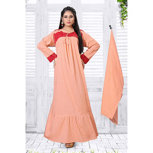 Ladies Ladies Muslim Maxi <b>Kaftan</b> New Moroccan Style Breathable Cotton Dress Ramadan Eid <b>Plus</b> <b>Size</b> Fashionable - Product Image 2