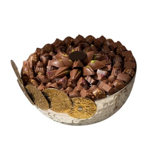 Bol noir rond au design élégant avec bol de service à chocolat décoratif Bol à chocolat en métal de qualité supérieure Prix abordable - Product Image 3