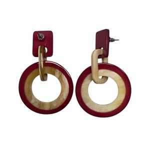 Boucles d'oreilles pendantes en corne de buffle naturelle pour femmes, style mignon, occasion anniversaire, fêtes, vente flash - Product Image 1