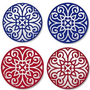 Posavasos de té de madera MDF respetuoso con el medio ambiente con estampado de esmalte Utensilios de cocina personalizados Vajilla Esteras y almohadillas Estilo moderno al mejor precio - Product Image 1