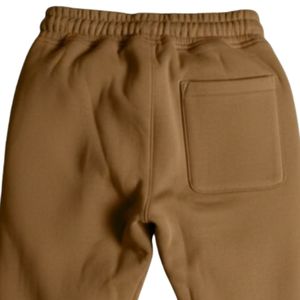 Pantalon de survêtement en coton épais marron pour homme, coupe décontractée, poche zippée, pantalon de jogging décontracté, pantalon de sport ample, streetwear - Product Image 6