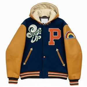 Veste universitaire pour homme de haute qualité, personnalisée, taille adulte et junior, broderie chenille, logo sur le devant, nouvelle mode, manches longues - Product Image 1