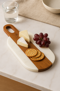 Acacia Wood Marble Cutting <b>Board</b> White Kitchen Dining Food Serving <b>Board</b> for Kitchenware <b>Tools</b> and Accessories - Product Image 5