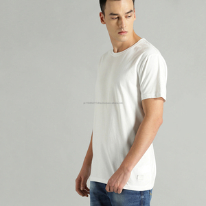 280g T-shirt épais à épaules tombantes pour hommes en coton lourd avec impression OEM - Product Image 1