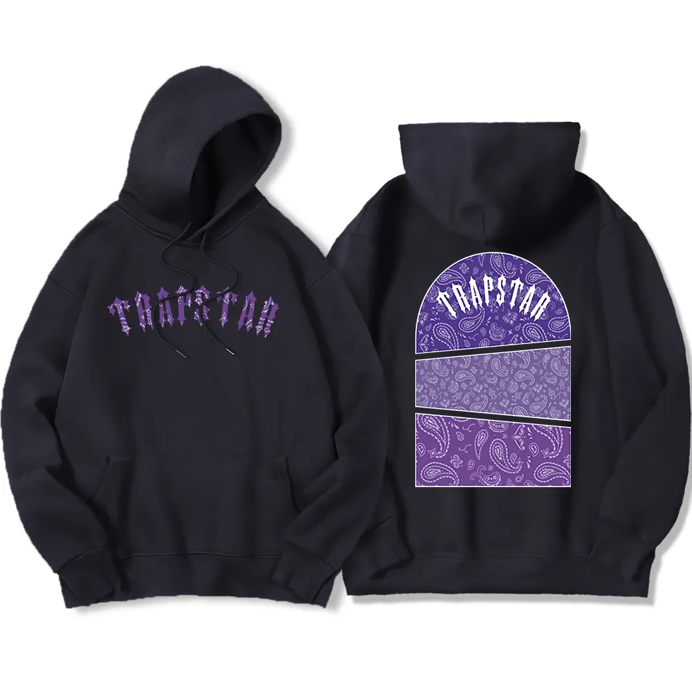 TRAPSTAR Printed Hoodie Men postmodern gothic style Sweatshirts Fashion Casual Streetwear hoodies