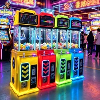 Mini machine à griffes innovante, machine d'arcade à monnayeur, attrapeur de petits jouets en peluche avec joystick haute sensibilité et LED