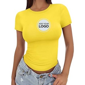 Camisetas Camisas de algodón de manga corta Tops de cuello redondo Classic-Fit Transpirable Casual Summer Women Bella Canvas T Shirt - Product Image 5
