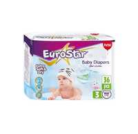 Pañales Desechables para Bebé Eurostar, Todos los Tamaños, Transpirables, Suaves, de Algodón, Certificación ISO9001, Protección Contra Fugas, SAP Alemán, Hechos en Turquía