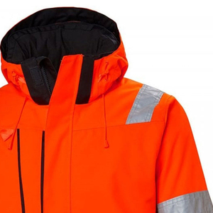 Chaqueta DE TRABAJO impermeable para exteriores para hombre, tiras reflectantes, lona duradera a prueba de viento, uniforme cálido de construcción Industrial - Product Image 6