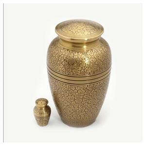 Handmade Copper Cremation Urn Custom Design Aluminium <b>Funeral</b> Urn Export Quality Coffee Urn - Product Image 5
