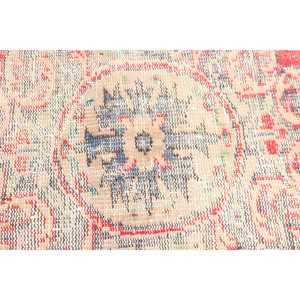 5.8x8.7 ft Rug, Turkish Vintage Rug, <b>Red</b> Blue Plants & trees <b>Wool</b> Rug - Product Image 5