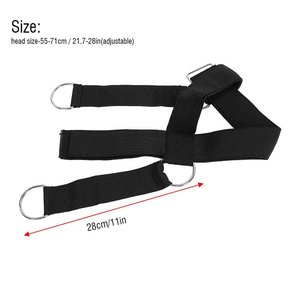 Arnés de cabeza de neopreno antideslizante transpirable duradero y resistente con logotipo personalizado para gimnasio en casa levantamiento de pesas entrenamiento físico - Product Image 3