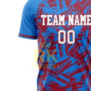 Maillot de football unisexe personnalisé de haute qualité 100% polyester à séchage rapide respirant à manches courtes uniforme de football sublimé nom de l'équipe - Product Image 2