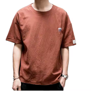 เสื้อยืดของผู้ชายผ้าคอตตอน100% แขนครึ่งแขนเสื้อใส่ได้ปกติกันรอยยับแห้งเร็วออกแบบได้ตามต้องการ - Product Image 3