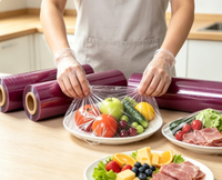 Film alimentaire en plastique de qualité alimentaire en rouleau super grand format pour la cuisine commerciale et l'emballage en supermarché