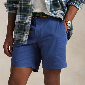 Pantalones cortos de algodón 100% para hombre al por mayor, pantalones cortos deportivos informales de cintura media, transpirables para playa de verano con logotipo personalizado - Product Image 1