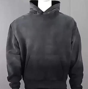 Nouveau sweat à capuche pour homme en molleton délavé à l'acide, logo personnalisé, décontracté, uni, 420g, hiver, surdimensionné, bas déchiré - Product Image 6
