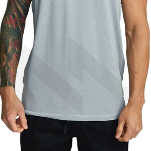 Camiseta sin mangas de algodón 100% ajustada informal para hombre, camisetas sin mangas de entrenamiento transpirables con logotipo personalizado - Product Image 6