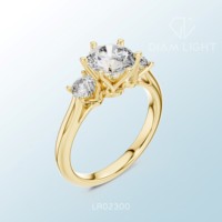 Bijou sur mesure certifié, pièce de joaillerie fine de haute qualité, gemme artisanale, bague à grappe ronde de qualité supérieure, clarté vs plus, couleur f