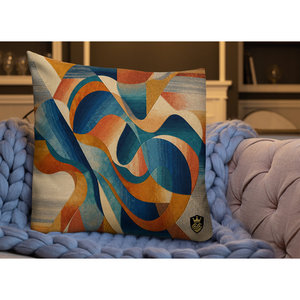 Coussin Premium Legacy Motion, design géométrique abstrait, style moderne - Product Image 1