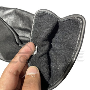 Custom XXL Negro piel de oveja Guantes de cuero Twill Cuff OEM Proveedor de Pakistán Moda de invierno Guantes de conducción para hombre al por mayor - Product Image 4